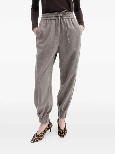 Co Collection Drawstring Track Pants In Gray