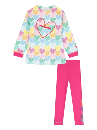 Agatha Ruiz De La Prada Heart Print Leggings Set In Multi