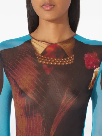 Jean Paul Gaultier Tennis Open-back Maxi Dress In Brown