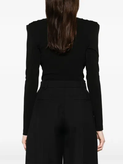 Wardrobe.nyc Drape Blouse In Black