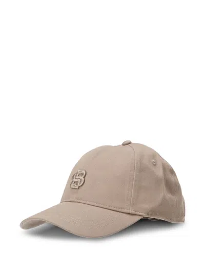 Hugo Boss Logo-embroidered Baseball Cap In Neutral