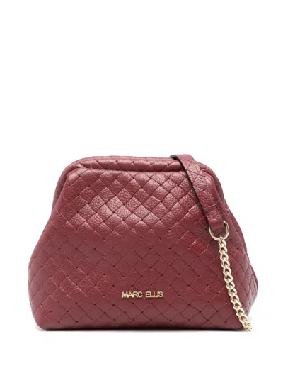 Marc Ellis Arlena S Plot Detachable-chain Clutch Bag In Burgundy