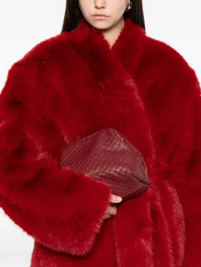 Marc Ellis Arlena S Plot Detachable-chain Clutch Bag In Burgundy