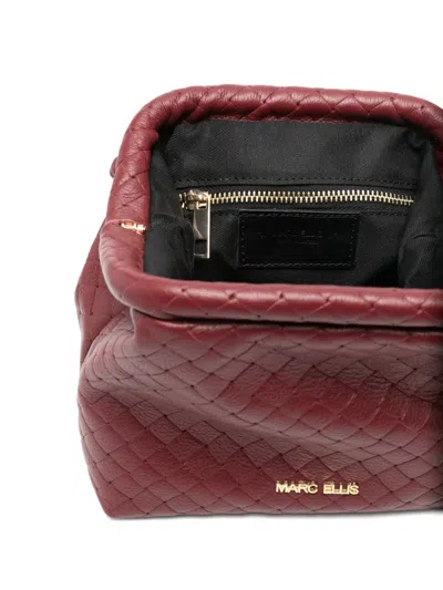 Marc Ellis Arlena S Plot Detachable-chain Clutch Bag In Burgundy