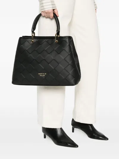 Marc Ellis Quilted Logo-plaque Tote Bag In Black