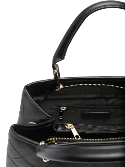 Marc Ellis Quilted Logo-plaque Tote Bag In Black