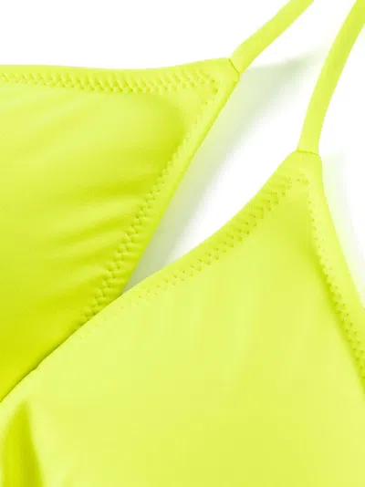 Mc2 Saint Barth Triangle Bikini Top Adjustable Stretch Design In Yellow