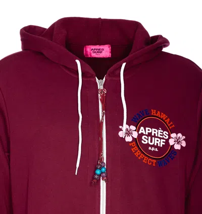 Après Surf Zipped Sydney Hoodie In Burgundy