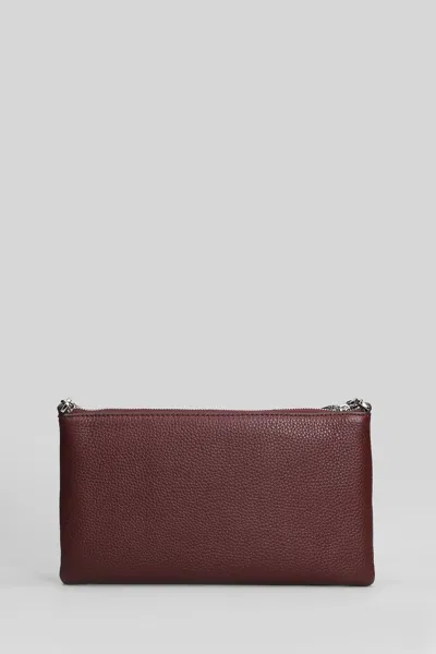 Michael Kors Jet Set Shoulder Bag In Bordeaux Leather In Burgundy