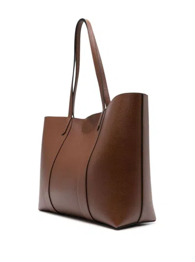 Mulberry Brown Bayswater Hand Bag With Flap Detail In Leather Woman In Brown