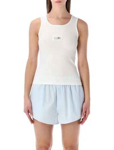 Mm6 Maison Margiela Tank Top Tag In White