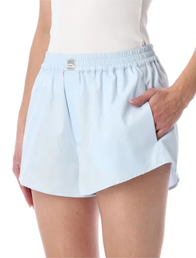 Mm6 Maison Margiela Elasticated-waist Shorts In Blue