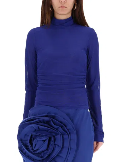 Rotate Birger Christensen Tops In Mesh In Blue