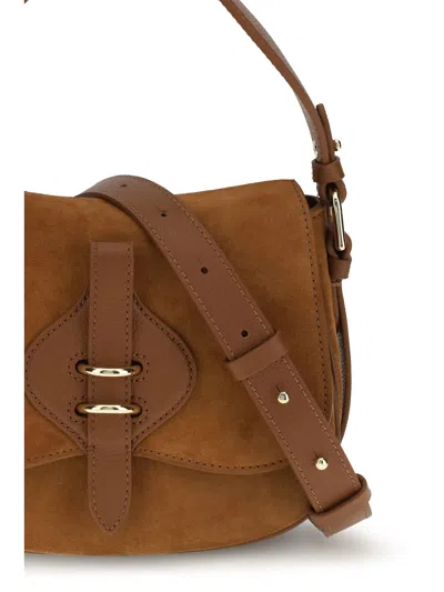 Coccinelle Brown Calf Leather Bos Taurus Handbag In Brown
