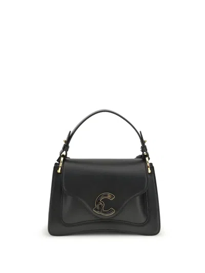 Coccinelle Black Calf Leather Bos Taurus Handbag In Black