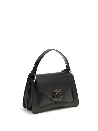 Coccinelle Black Calf Leather Bos Taurus Handbag In Black