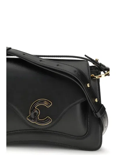 Coccinelle Black Calf Leather Bos Taurus Handbag In Black