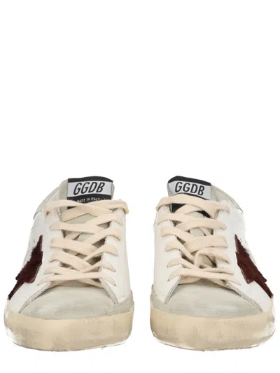 Golden Goose White Leather Sneakers In Multi