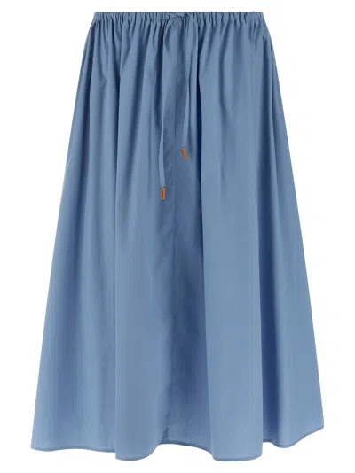 Marni Poplin Skirt Skirts Light Blue In Blue
