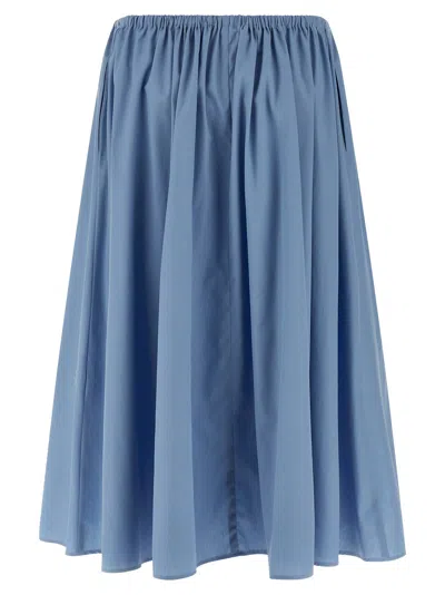 Marni Poplin Skirt Skirts Light Blue In Blue