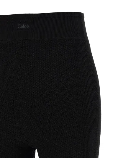 Chloé Knitted Leggings In Black
