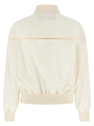 Fabiana Filippi Insert Bomber Jacket Puffer Jackets White In Neutral
