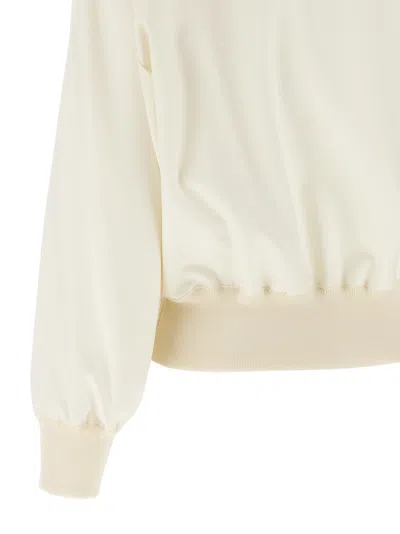 Fabiana Filippi Insert Bomber Jacket Puffer Jackets White In Neutral