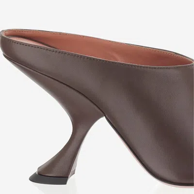 Amina Muaddi Sandals Uma In Leather In Brown