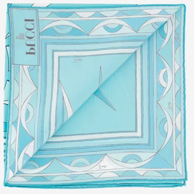 Pucci Silk Scarf With Graphic Print In Brown