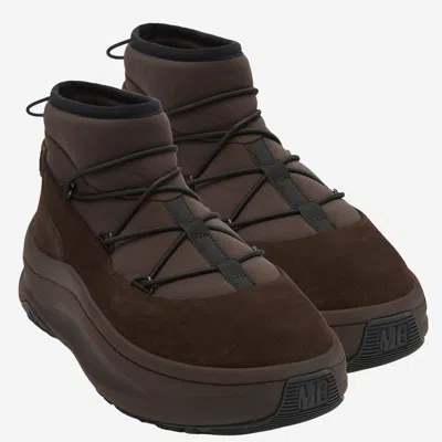Moon Boot Mb Moon247 Slip On Sneakers In Brown Polyester In Brown