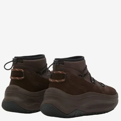 Moon Boot Mb Moon247 Slip On Sneakers In Brown Polyester In Brown