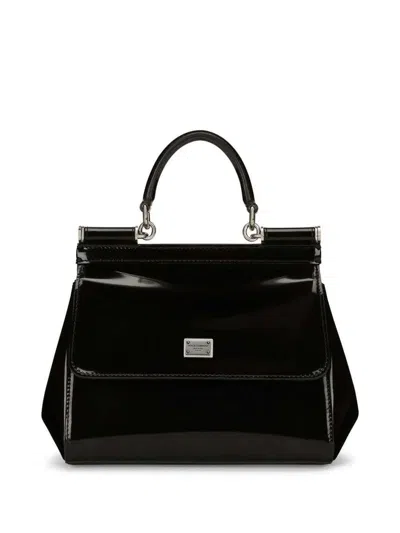Dolce & Gabbana Kim  Sicily Small Tote Bag In Black