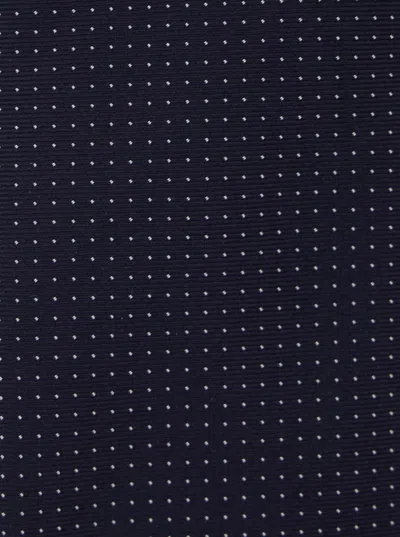 Giorgio Armani Men Bluetie With All-over Polka Dots In Silk Man In Blue
