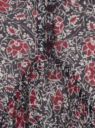 Isabel Marant Étoile Sabbba Floral-patterm Midi Dress In Black