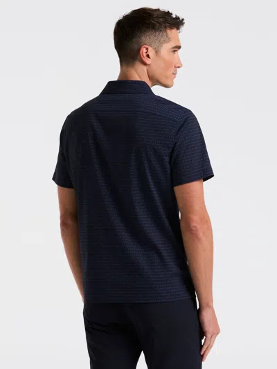 Perry Ellis Men's Hexagon Pop Print Camp Collar Shirt In Blue