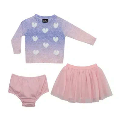 Lilt Baby Girls 2-pc. Skirt Set In Pink