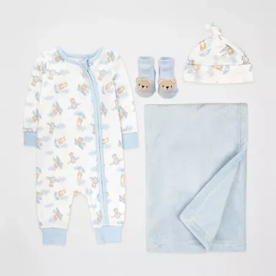 Baby Essentials Baby Boys 4-pc. Baby Clothing Set In Blue