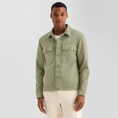 Mutual Weave Mens Utility Jacket In Green
