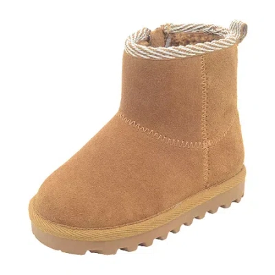 Bearpaw Toddler Jessica Suede Booties With Faux-fur Lining In Multi