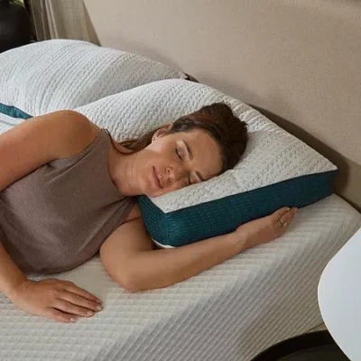 La-z-boy Down Alternative Gusset Medium Density Bed Pillow In White