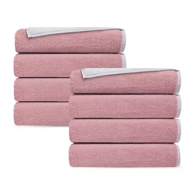 Depera Home Double Face Set Of 8 Turkish Hand Towels In White