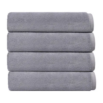 Depera Home Bath Towels Set 4-pc. Quick Dry Bath Towel Set In Silver