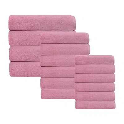 Depera Home Bath Towels Set Quick Dry Bath Towel Set In Pink