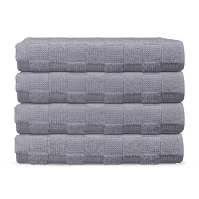 Depera Home Bath Towels Set 4-pc. Quick Dry Bath Towel Set In Silver