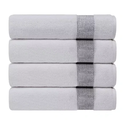 Depera Home Bath Towels Set 4-pc. Quick Dry Bath Towel Set In Silver