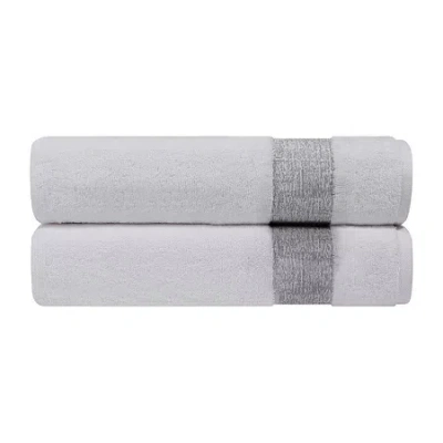 Depera Home Bath Sheets 2-pc. Bath Sheet In Silver