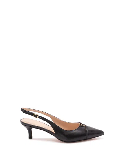 Twinset Buckle Kitten Heel Pumps In Black