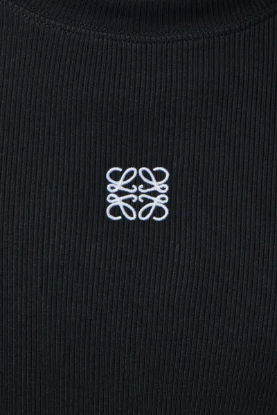 Loewe Mens Ribbed Long-sleeve Cotton-jersey T-shirt Black