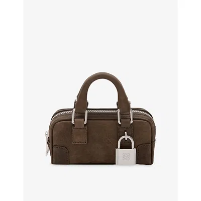 Loewe Womens Tundra Amazona Nano Leather Shoulder Bag In Brown