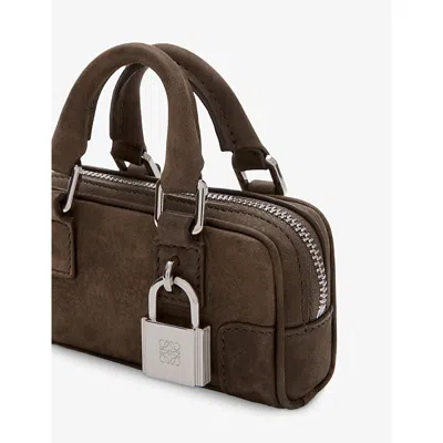 Loewe Womens Tundra Amazona Nano Leather Shoulder Bag In Brown